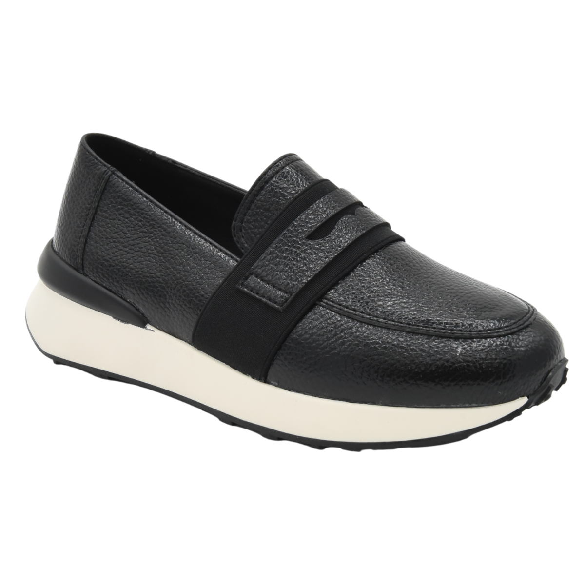 MOCASÍN NEGRO DEPORTIVO CUÑA ELÁSTICOS