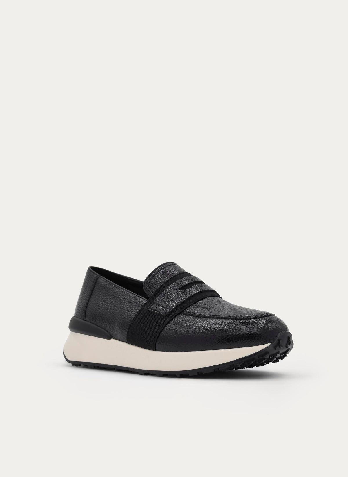 MOCASÍN NEGRO DEPORTIVO CUÑA ELÁSTICOS