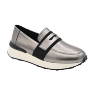 GREY SPORTY WEDGE LOAFERS ELASTICATED