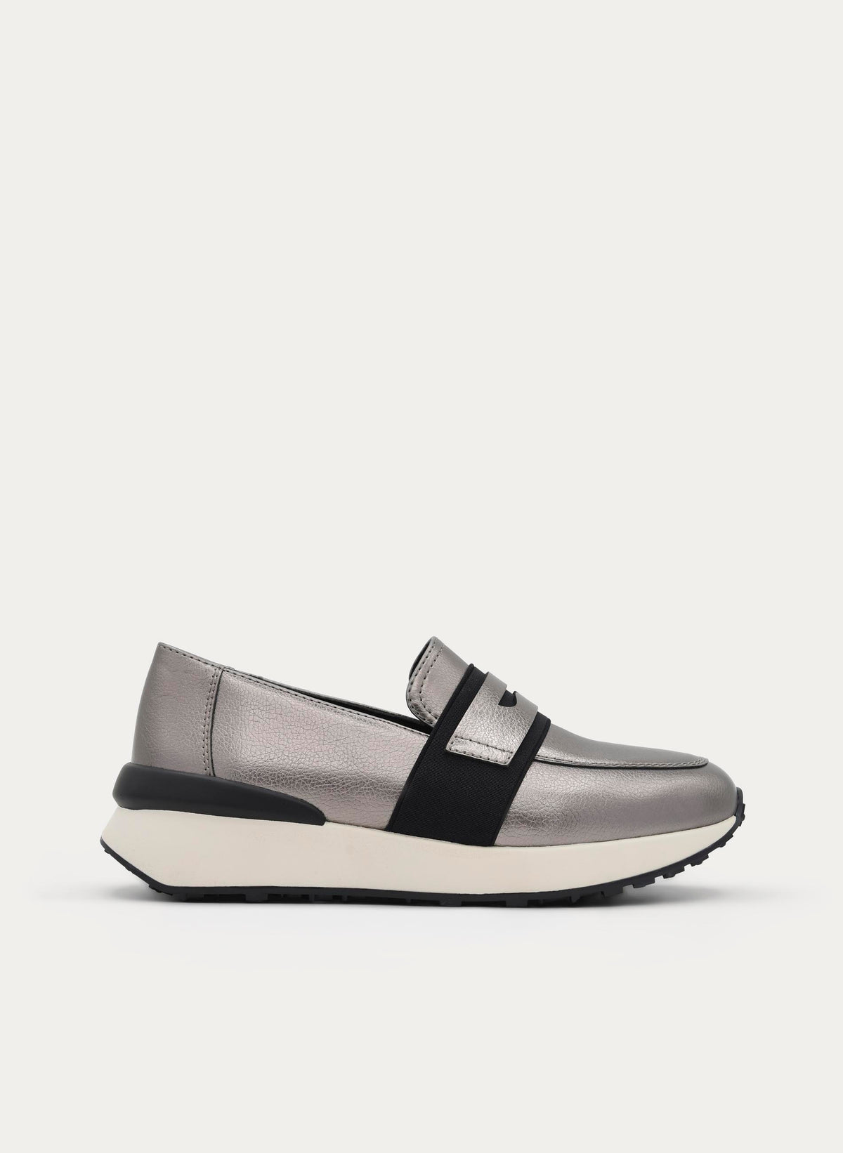 MOCASÍN PLOMO DEPORTIVO CUÑA ELÁSTICOS