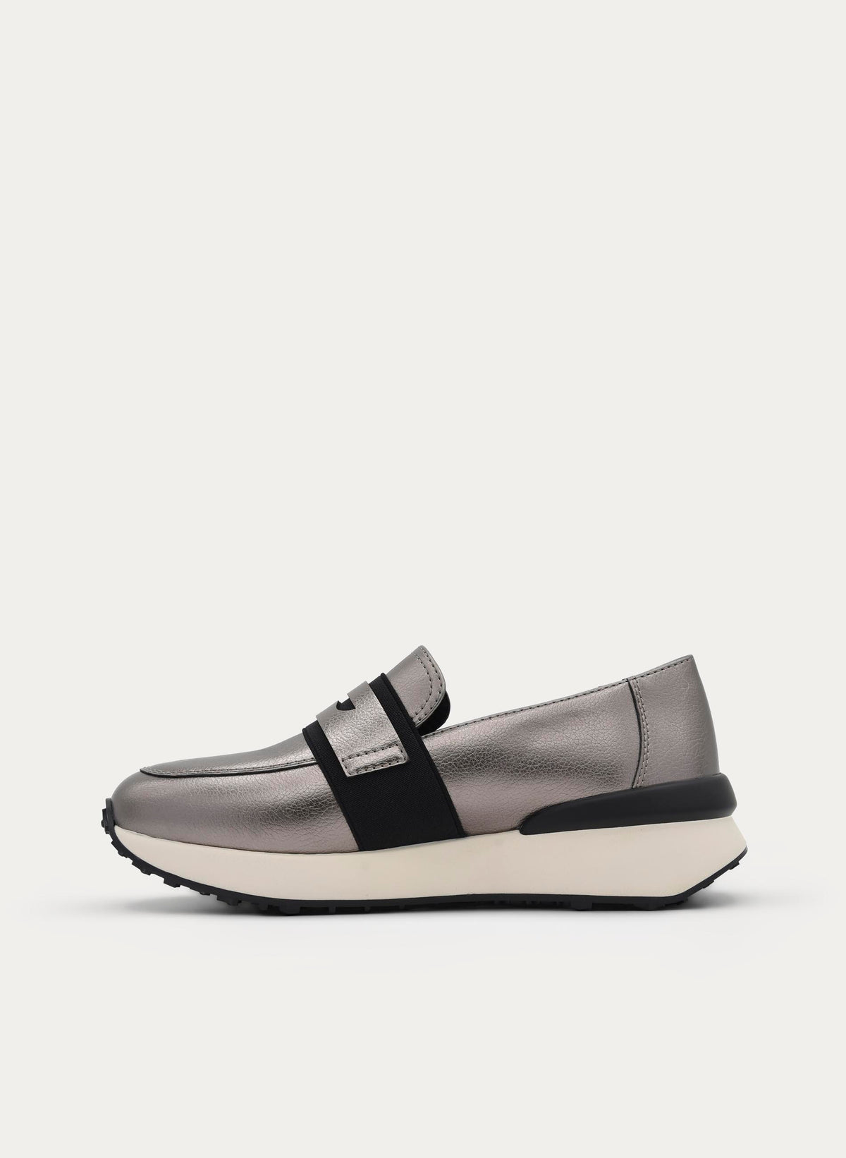 MOCASÍN PLOMO DEPORTIVO CUÑA ELÁSTICOS