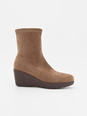 ROSA AMADA TAUPE WEDGE ANKLE BOOT