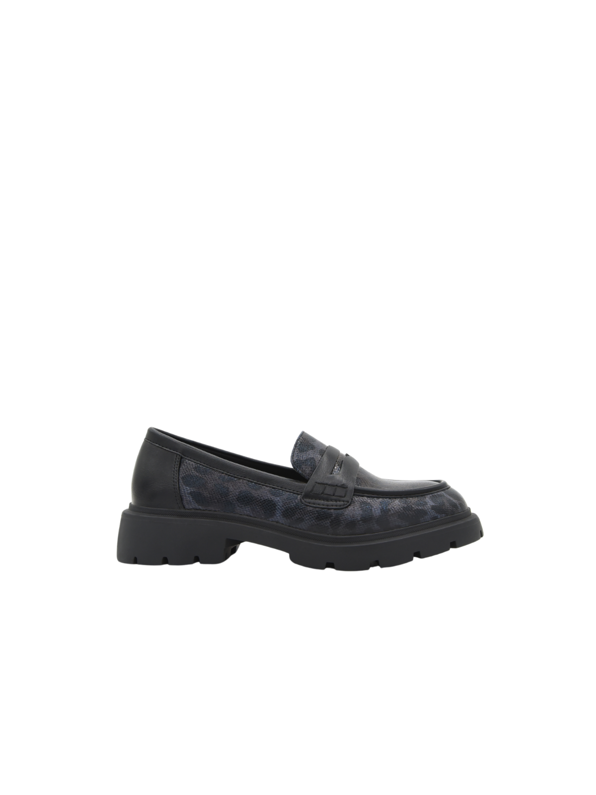 MOCASÍN GRIS ESTAMPADO LEOPARDO