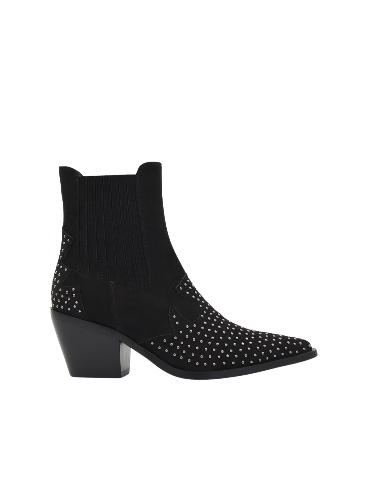 BOTÍN COWBOY NEGRO CON TACHAS