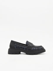 MOCASÍN GRIS ESTAMPADO LEOPARDO